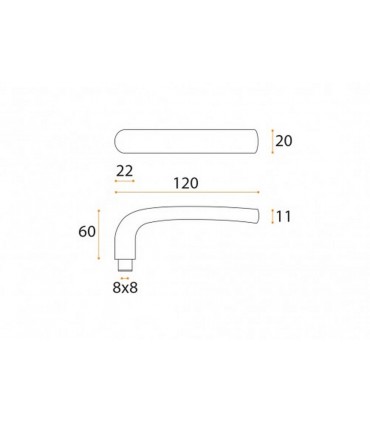 Paire de poignée béquille série J68 par JNF