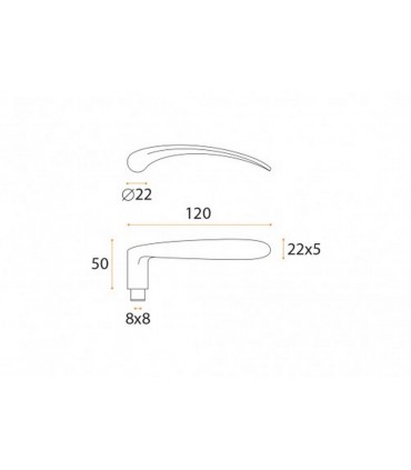 Poignée béquille série J69