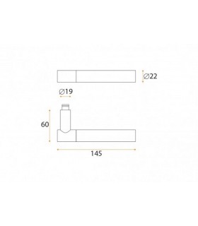 Poignée béquille série Loft