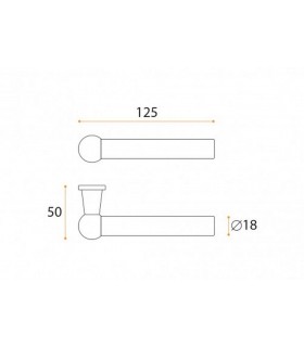 Poignée béquille série train