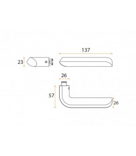 Paire de poignée béquille série Reverse 
