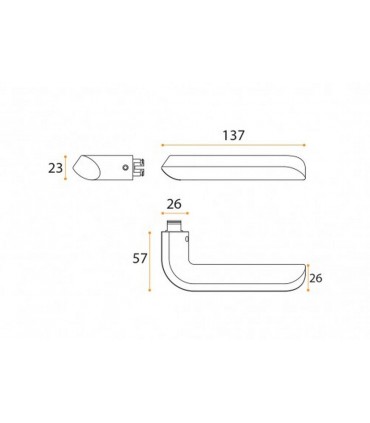 Paire de poignée béquille série Reverse 