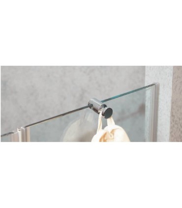 Patère pour cloison verre