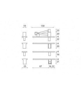 Kit pivot pour porte double action en bois maxi 100 kg