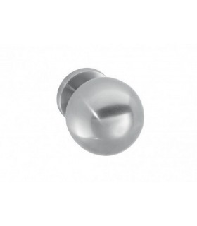 Bouton inox sur rosace Bouton inox sur rosace