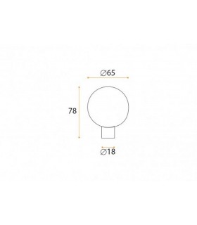 Bouton inox sur rosace Bouton inox sur rosace