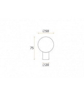 Bouton inox sur rosace Bouton inox sur rosace