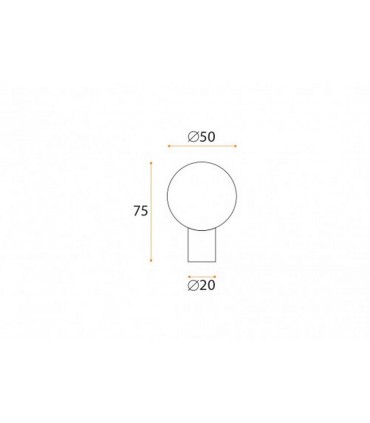 Bouton inox sur rosace