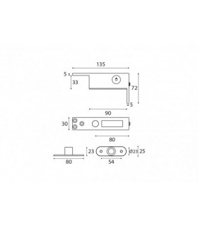 Pivot supérieur pour porte en bois
