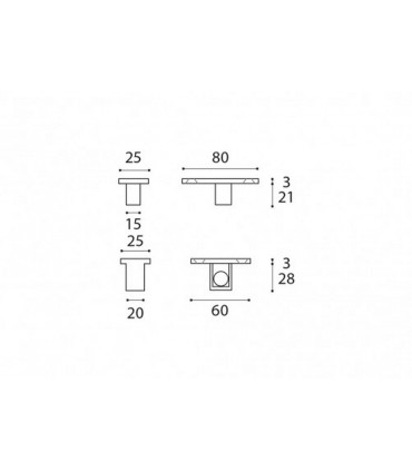 Pivot de sol pour porte double action en bois poids maxi 200 kg