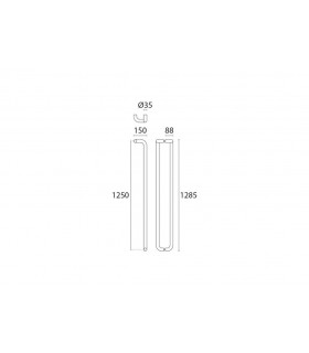 Poignée simpe et double coude inox brossé