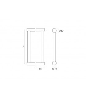 Poignée droite sur plots