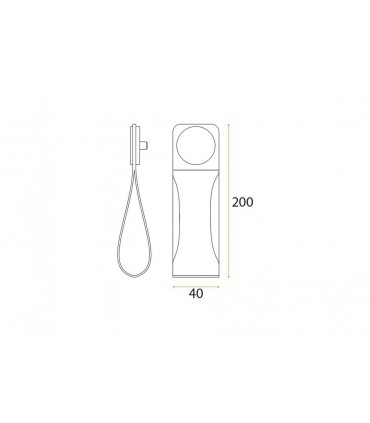 Poingée lanière boucle cuir