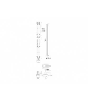 Crémone de porte ou fenêtre