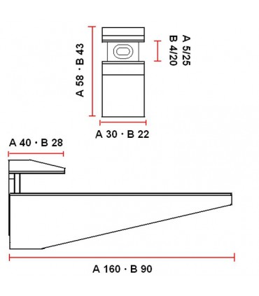 Console support étagère RM50