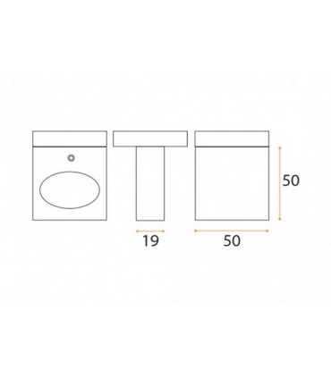 Bouton fixe a encoche sur rosace