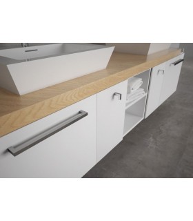 Poignée angulaire inox tube carré 15/15