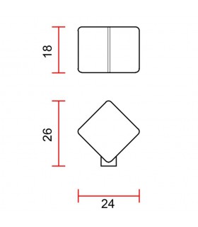 Poignée bouton de meuble série cube 340