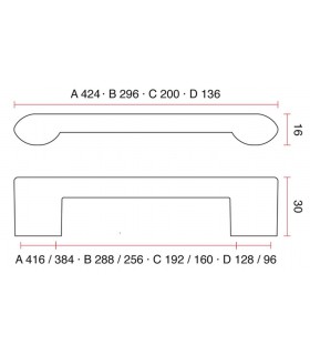 Poignée de meuble ligne Onde série 3000 Poignée de meuble ligne Onde série 3000