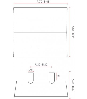 Poignée de meuble ligne Origami deux plis série 3405