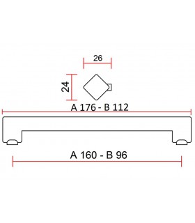 Poignée de meuble série cube 3340