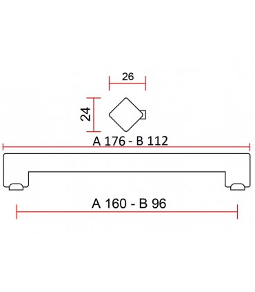 Poignée de meuble série cube 3340