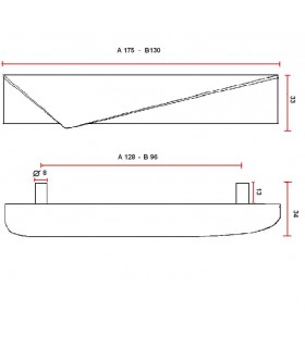 Poignée de meuble ligne Origami rectangle série 3300