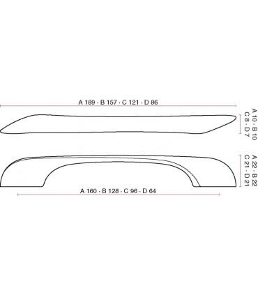 Poignée de meuble ligne Onde série 3000