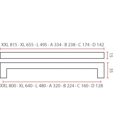 Poignée angulaire inox tube carré 15/15
