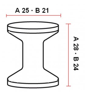 Poignée bouton de meuble forme diabolo série 140 Poignée bouton de meuble forme diabolo série 140