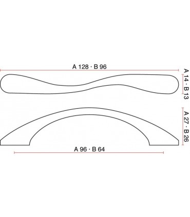 Poignée de meuble ligne Vague série 3035