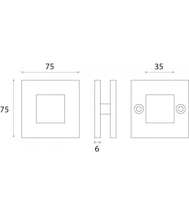 Poignée série Plane carrée