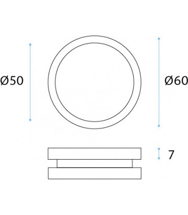 Poignée anneau inox borgne
