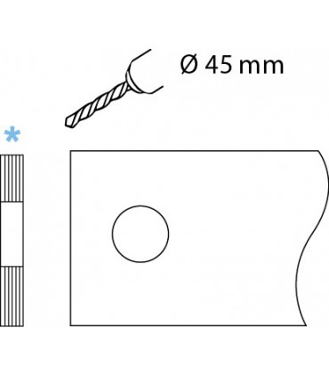 Poignée anneau inox borgne
