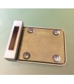 Gâche latéral à coller pour porte de vitrine en verre Gâche latéral à coller pour porte de vitrine en verre