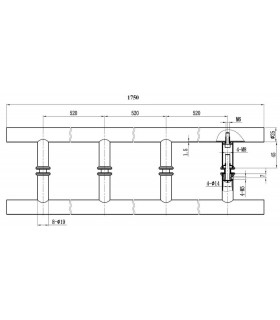 Paire de Poignée baton maréchal inox Ø 25 et 32 mm Paire de Poignée baton maréchal inox Ø 25 et 32 mm