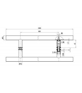 Paire de Poignée baton maréchal inox Ø 25 et 32 mm Paire de Poignée baton maréchal inox Ø 25 et 32 mm