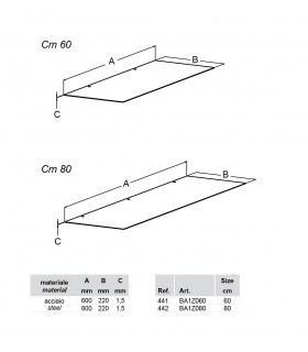 Tablette acier laqué
