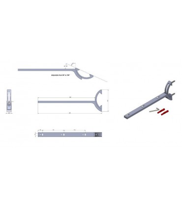 Console d'étagère pour mur mansardé