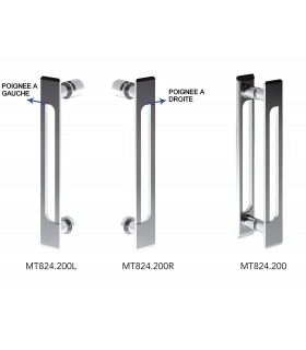 Poignées série MT824 pour porte de douche en verre Poignées série MT824 pour porte de douche en verre