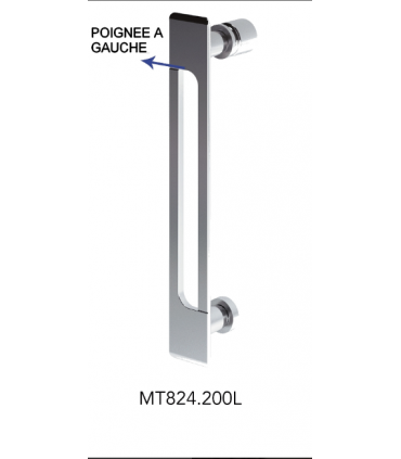 Poignées série MT824 pour porte de douche en verre