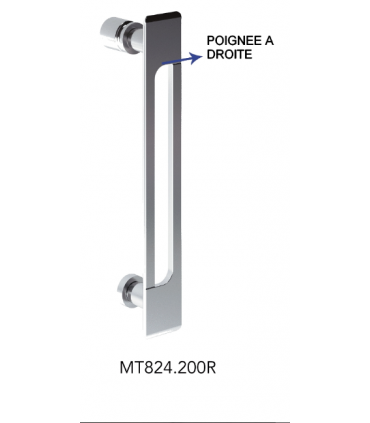 Poignées série MT824 pour porte de douche en verre