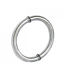 Paire de poignée demi ronde droite inox Ø 25 mm