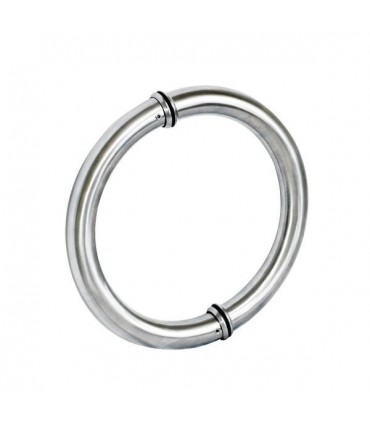 Paire de poignée demi ronde droite inox Ø 25 mm