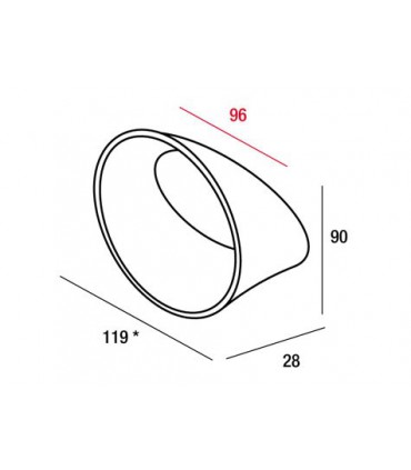 Poignée de meuble en porcelaine Oblong MN2210 par Rodolfo DORDONI
