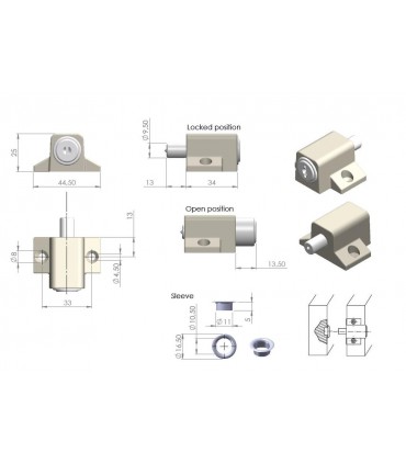 Verrou pour fenêtre ou baie coulissante