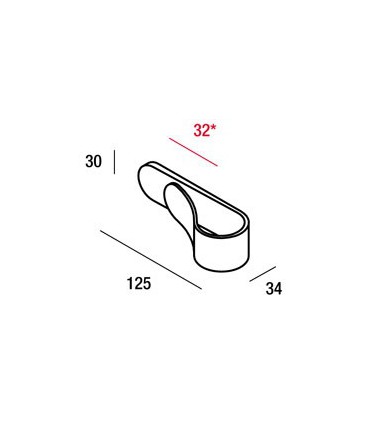 Poignée de meuble série Clip MN1112 par Rodolfo DORDONI
