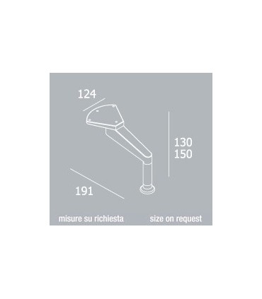 Pied de meuble déporté série PU025