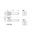 Poignée de porte H377 Série SL Duemilasedici