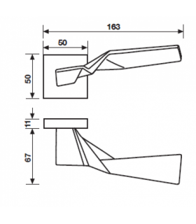 Poignée de porte Fusital H334 Série NF Novantotto